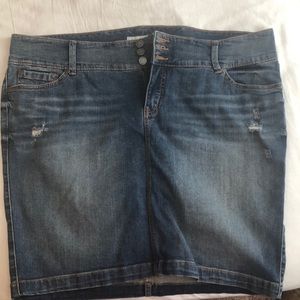 Torrid Distressed Jean Skirt